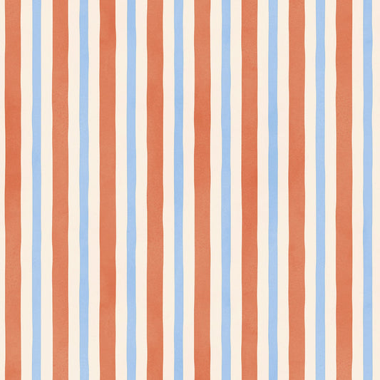 【サンプル】貼りやすいフリース壁紙 のりなしタイプ What's poppin? デイリーストライプ サニーアプリコット