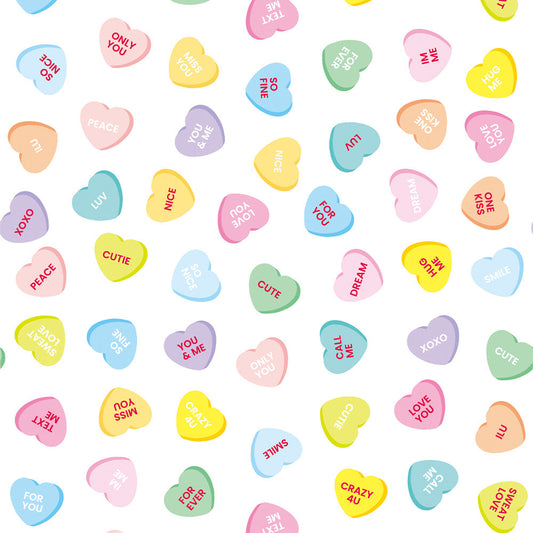 【サンプル】はがせる壁紙 のりなしタイプ What's poppin? ハートラムネ シュガー