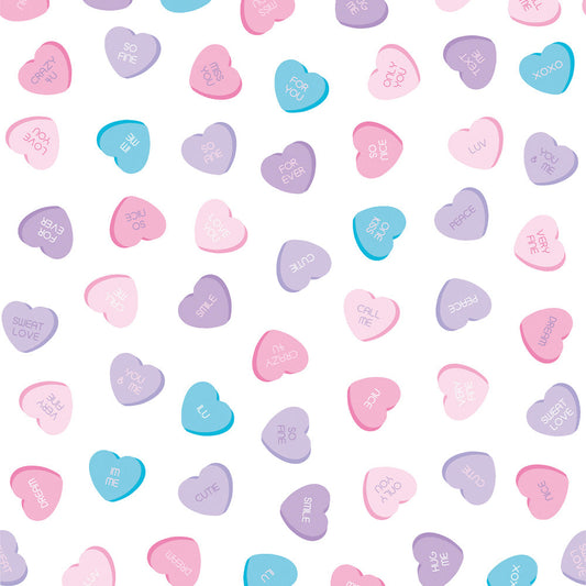 【サンプル】はがせる壁紙 のりなしタイプ What's poppin? ハートラムネ コットンキャンディ