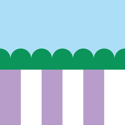 【サンプル】はがせる壁紙 のりなしタイプ What's poppin? ジェリーストライプ ソーダミックス(スカラップ)