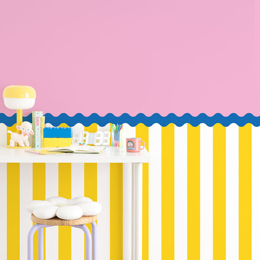 はがせる壁紙 のりなしタイプ What's poppin? ジェリーストライプ シュガーショック(ウェーブ)