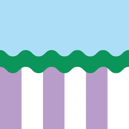 【サンプル】はがせる壁紙 のりなしタイプ What's poppin? ジェリーストライプ ソーダミックス(ウェーブ)