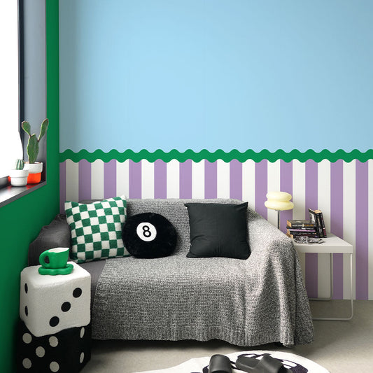 はがせる壁紙 のりなしタイプ What's poppin? ジェリーストライプ ソーダミックス(ウェーブ)