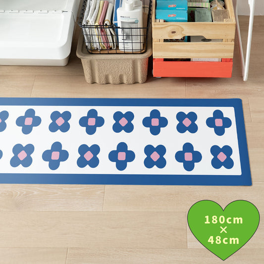 拭けるキッチンマット 「Sheete me ! (シーテミー)」 48cm×180cm BLOOM DAYS ブルーバイブス What's poppin?