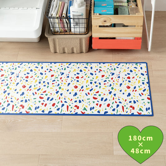 拭けるキッチンマット 「Sheete me ! (シーテミー)」 48cm×180cm POPPIN’ TERRAZZO トイボックス What's poppin?