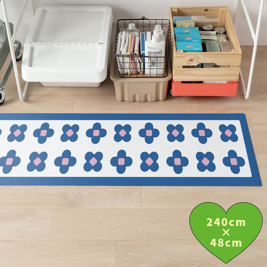 拭けるキッチンマット 「Sheete me ! (シーテミー)」 48cm×240cm BLOOM DAYS ブルーバイブス What's poppin?