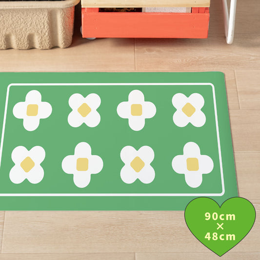 拭けるキッチンマット 「Sheete me ! (シーテミー)」 48cm×90cm BLOOM DAYS メロウリーフ What's poppin?