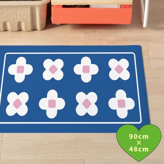 拭けるキッチンマット 「Sheete me ! (シーテミー)」 48cm×90cm BLOOM DAYS ミッドブルーム What's poppin?