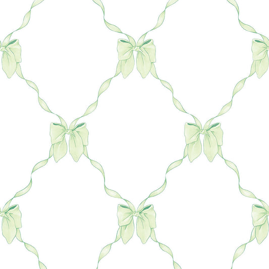 【サンプル】はがせる壁紙 のりなしタイプ What's poppin? ルルリボン ミントシャワー