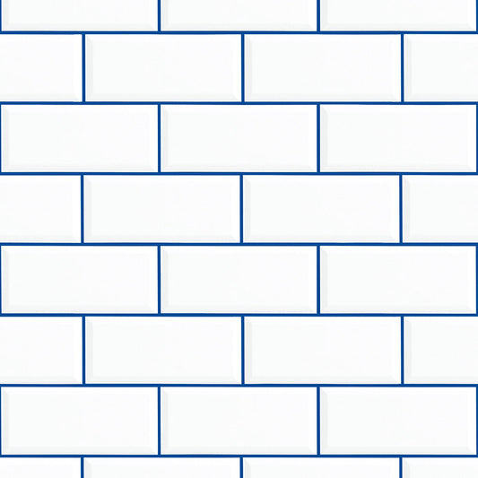 【サンプル】はがせる壁紙 のりなしタイプ What's poppin? メトロタイル カラージョイント ナイトプール