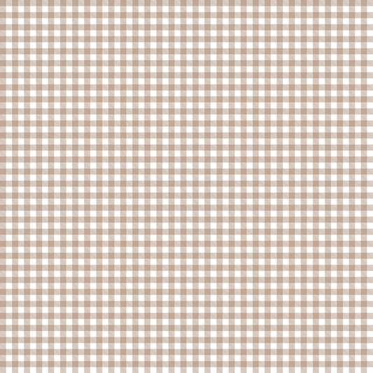 【サンプル】はがせる壁紙 のりなしタイプ What's poppin? ピクニックギンガム ミルクモカ