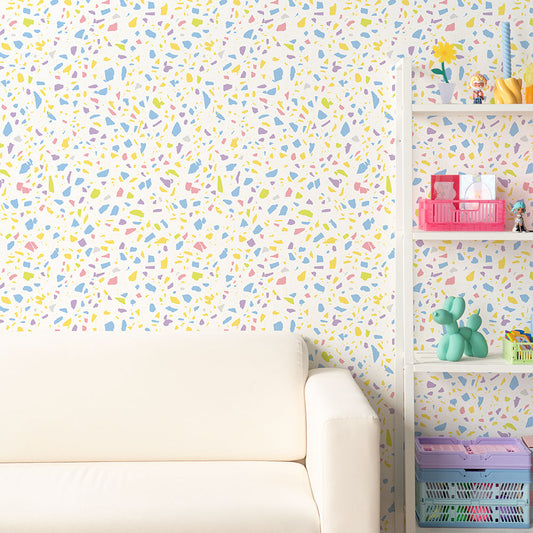 貼りやすいフリース壁紙 のりなしタイプ What's poppin? POPPIN’ TERRAZZO マカロン