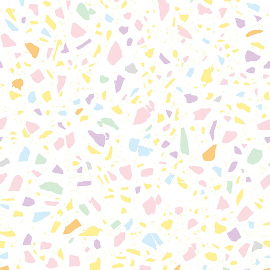 【サンプル】貼りやすいフリース壁紙 のりなしタイプ What's poppin? POPPIN’ TERRAZZO ペールミックス