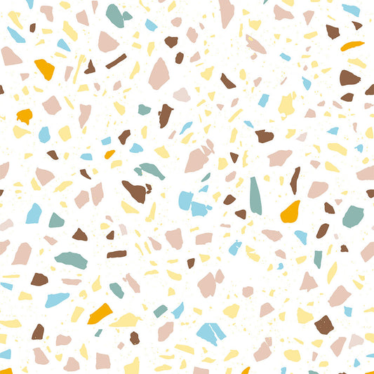 【サンプル】貼りやすいフリース壁紙 のりなしタイプ What's poppin? POPPIN’ TERRAZZO コージーカプチーノ