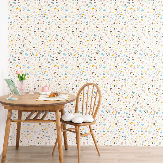 貼りやすいフリース壁紙 のりなしタイプ What's poppin? POPPIN’ TERRAZZO コージーカプチーノ