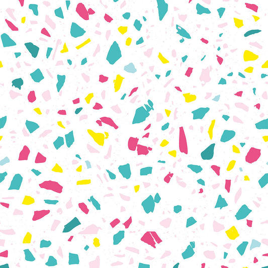 【サンプル】貼りやすいフリース壁紙 のりなしタイプ What's poppin? POPPIN’ TERRAZZO ネオンポップ