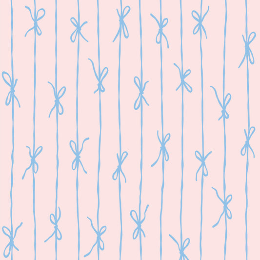 【サンプル】はがせる壁紙 のりなしタイプ What's poppin? リボンストライプ カラフル シュガーフロス