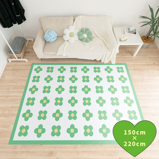 拭けるラグ 「Sheete me ! (シーテミー)」 150cm×220cm BLOOM DAYS グリーングルーヴ What's poppin?