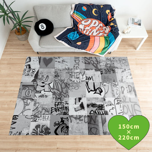 拭けるラグ 「Sheete me ! (シーテミー)」 150cm×220cm アーバンスプラッシュ Fade out / MONO What's poppin?