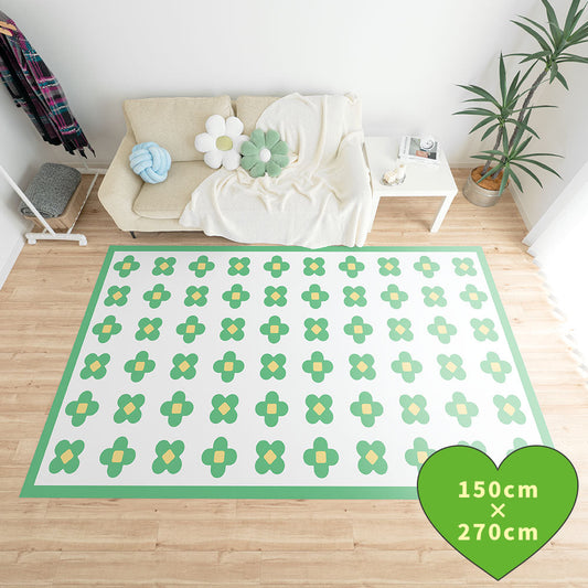 拭けるラグ 「Sheete me ! (シーテミー)」 150cm×270cm BLOOM DAYS グリーングルーヴ What's poppin?