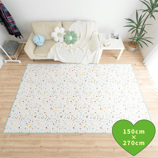拭けるラグ 「Sheete me ! (シーテミー)」 150cm×270cm POPPIN’ TERRAZZO コージーカプチーノ What's poppin?