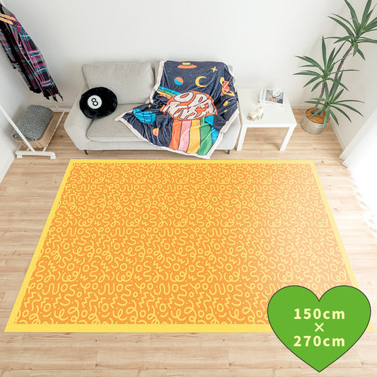 拭けるラグ 「Sheete me ! (シーテミー)」 150cm×270cm WIGGLE WAVE ハニーグルーヴ What's poppin?