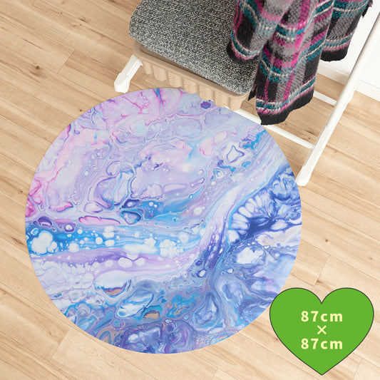 拭けるサークルラグ 「Sheete me ! (シーテミー)」 87cm×87cm Acrylic Cosmo Type-A01 What's poppin?