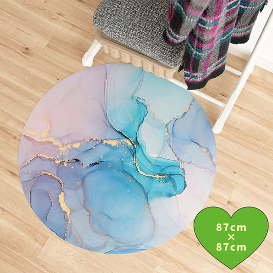 拭けるサークルラグ 「Sheete me ! (シーテミー)」 87cm×87cm Watering Dream Type-W06 What's poppin?