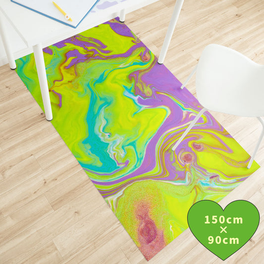 拭けるチェアマット 「Sheete me ! (シーテミー)」 90cm×150cm Acrylic Cosmo Type-A02 What's poppin?