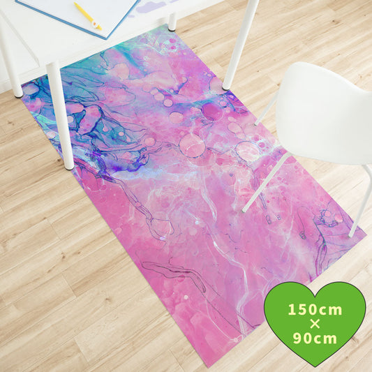 拭けるチェアマット 「Sheete me ! (シーテミー)」 90cm×150cm Acrylic Cosmo Type-A07 What's poppin?