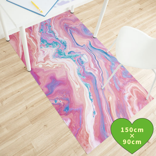 拭けるチェアマット 「Sheete me ! (シーテミー)」 90cm×150cm Acrylic Cosmo Type-A10 What's poppin?