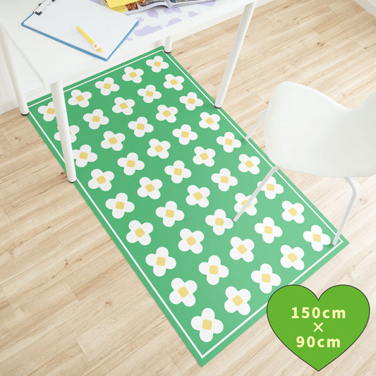 拭けるチェアマット 「Sheete me ! (シーテミー)」 90cm×150cm BLOOM DAYS メロウリーフ What's poppin?