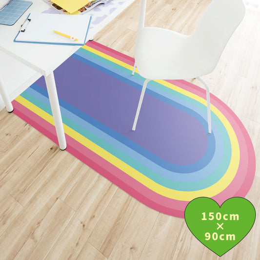 拭けるチェアマット 「Sheete me ! (シーテミー)」 90cm×150cm レインボーグルーヴ A-2 What's poppin?