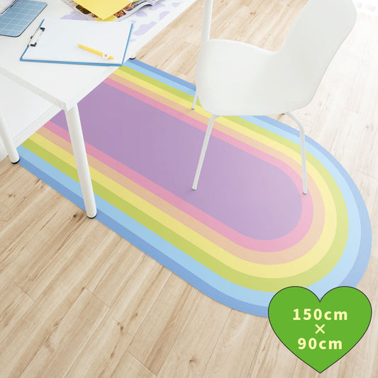 拭けるチェアマット 「Sheete me ! (シーテミー)」 90cm×150cm レインボーグルーヴ A-5 What's poppin?