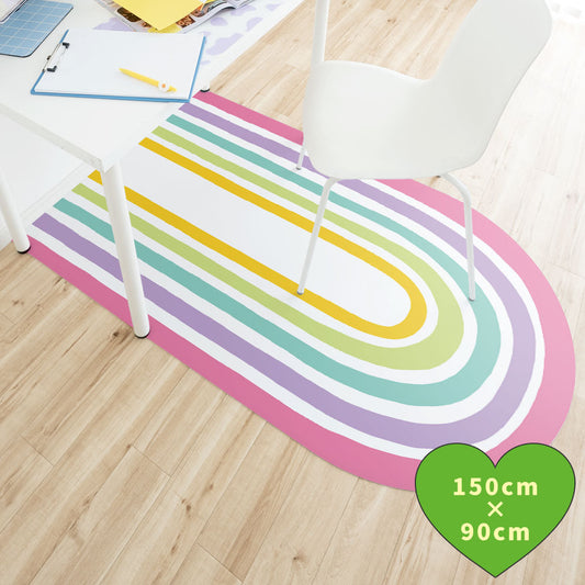 拭けるチェアマット 「Sheete me ! (シーテミー)」 90cm×150cm ミルキードリーム C-4 What's poppin?