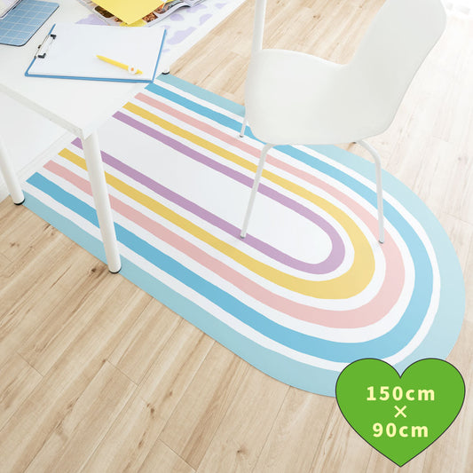 拭けるチェアマット 「Sheete me ! (シーテミー)」 90cm×150cm ミルキードリーム C-6 What's poppin?