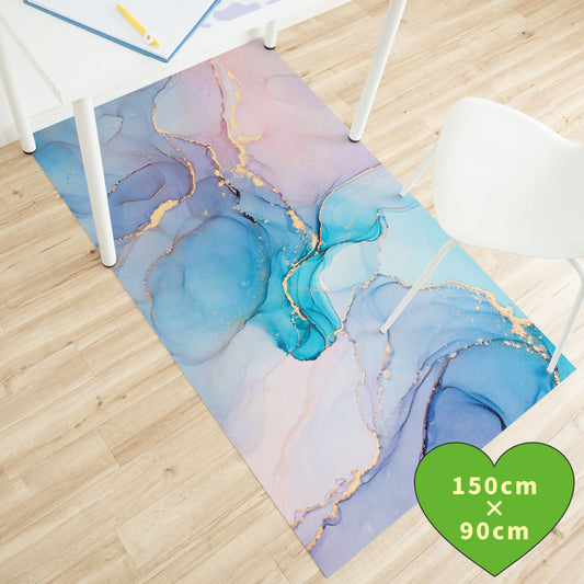 拭けるチェアマット 「Sheete me ! (シーテミー)」 90cm×150cm Watering Dream Type-W06 What's poppin?