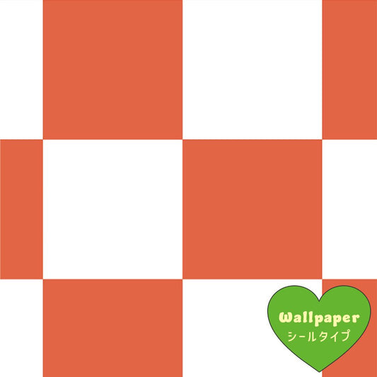 【サンプル】はがせる壁紙 シールタイプ What's poppin? チェッカー M レッド