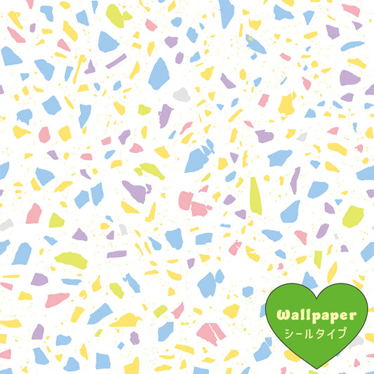【サンプル】はがせるフリース壁紙 シールタイプ What's poppin? POPPIN’ TERRAZZO マカロン