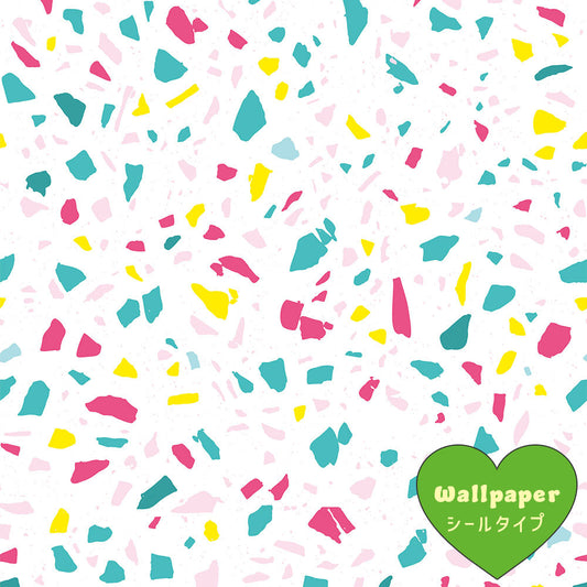 【サンプル】はがせるフリース壁紙 シールタイプ What's poppin? POPPIN’ TERRAZZO ネオンポップ