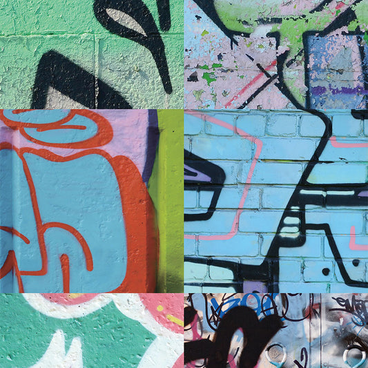 【サンプル】貼りやすいフリース壁紙 のりなしタイプ What's poppin? アーバンスプラッシュ Neon Break / VIVID