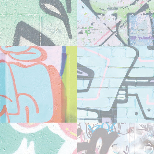 【サンプル】貼りやすいフリース壁紙 のりなしタイプ What's poppin? アーバンスプラッシュ Neon Break / BRIGHT