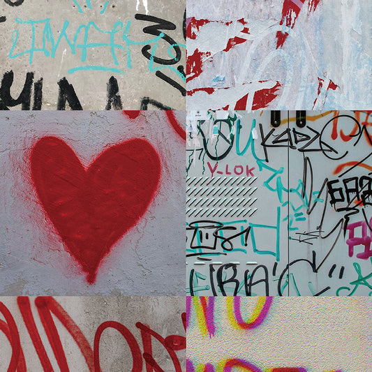 【サンプル】貼りやすいフリース壁紙 のりなしタイプ What's poppin? アーバンスプラッシュ Fade out / VIVID