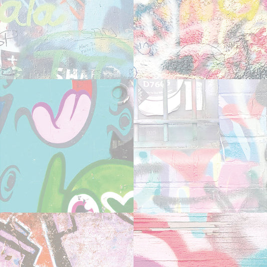 【サンプル】貼りやすいフリース壁紙 のりなしタイプ What's poppin? アーバンスプラッシュ Neo Cipher / BRIGHT