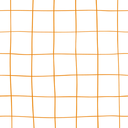 【サンプル】はがせる壁紙 のりなしタイプ What's poppin? Wavy Grid オレンジ