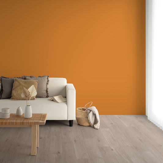 Y25-2907 壁紙 のり付き クロス / ルノン / フレッシュ オレンジの無地【10mパック】