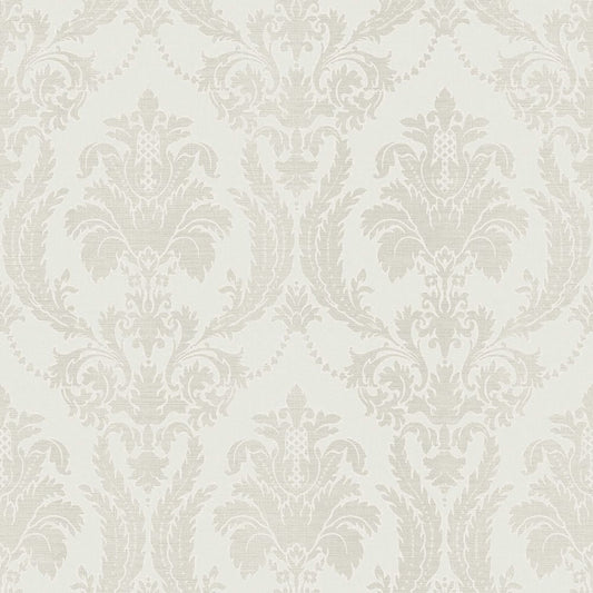 【サンプル】破れにくい壁紙 枚売り / ダマスクセレクション / シルバー Silver 28802