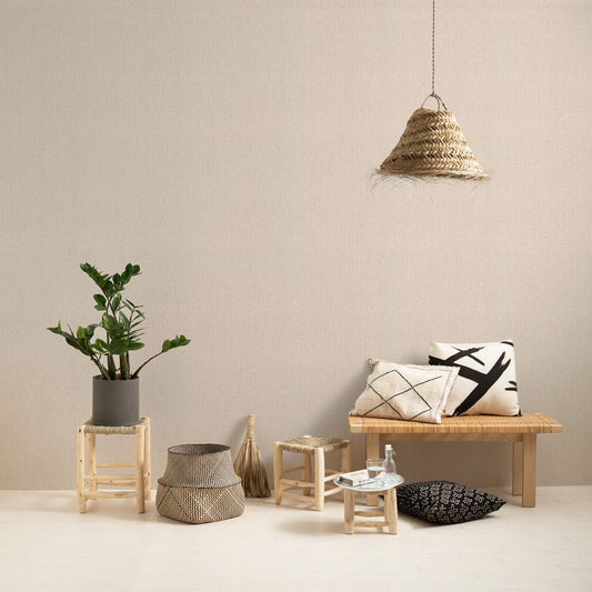 破れにくい壁紙 生のり付きタイプ 道具セットタイプ / 北欧・和モダン 織物調セレクション / リーナ Liina 407938