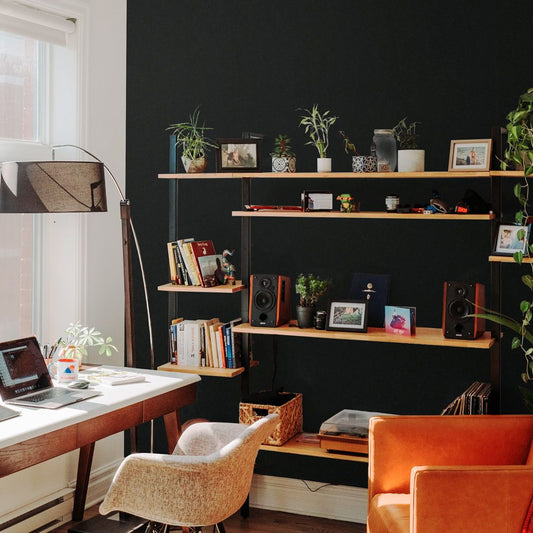 破れにくい壁紙 のりなしタイプ / ブラック・グレーセレクション / ピュアブラック Pure black 42024