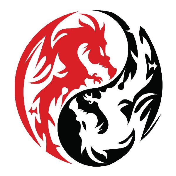 輸入壁紙 カスタム壁紙 PHOTOWALL / Cirkel Dragons - Red (e2017)